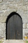 Entrance Door Of Ourem Castle Stock Photo