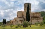 Montalcino, Tuscany/italy - May 20 : Sant Antimo Abbey In Montal Stock Photo