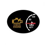 Check Engine Warning Symbol Icon Stock Photo
