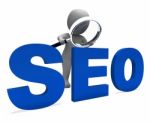 Seo Character Shows Search Engine Optimization Optimized Online Stock Photo