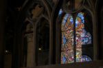 Stained Glass Window In Canterbury Cathedral Stock Photo