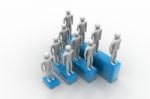 3d People In Group, Leadership Concept Stock Photo