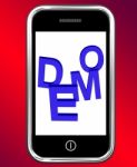 Demo On Phone Shows Development Or Beta Version Stock Photo