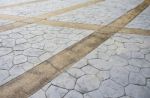 Floor With Pavement Tiles Stock Photo