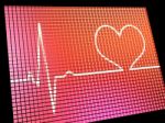 Heart Rate Display Monitor Stock Photo