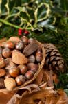 Christmas Nuts Stock Photo
