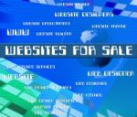 Websites For Sale Represents Domain Market And Marketing Stock Photo