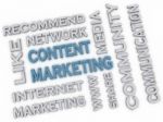 3d Image Content Marketing Issues Concept Word Cloud Background Stock Photo
