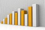3d Business Growth Graph Stock Photo