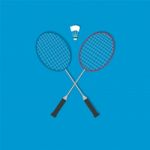 Badminton Flat Icon   Illustration  Stock Photo