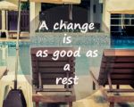 Meaningful Quotes On Swimming Pool Stock Photo