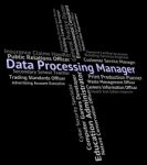 Data Processing Manager Means Hire Work And Occupation Stock Photo