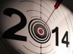 2014 Projection Target Shows Profit And Growth Stock Photo