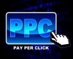Pay Per Click Means Web Site And Selling Stock Photo