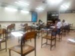 Blur Background University Students Writing Answer Doing Exam In Stock Photo