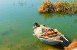 Fishing Boats On River Nile Stock Photo