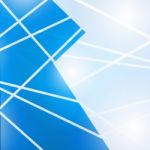 Abstract Blue Technology Geometric Corporate Design Background Stock Photo
