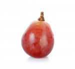 Red Grape Isolated On The White Background Stock Photo