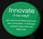Innovate Definition Button Stock Photo