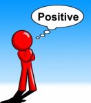 Thinking Positive Shows All Right And O.k Stock Photo