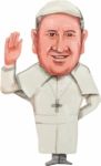 Pope Francis Caricature Stock Photo
