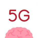 5g Communication Technology With Human Brain Stock Photo