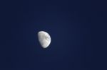 Half Moon Over Brighton Stock Photo