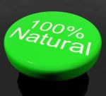 100 Percentage Natural Button Stock Photo