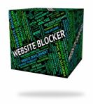 Website Blocker Showing Barricade Domains And Blockers Stock Photo