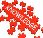 Knowledge Puzzle Showing Intelligence And Wisdom Stock Photo
