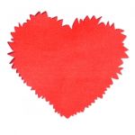 Ripped Paper Hole Heart Shaped Stock Photo