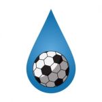 Soccer Football Kindness Spirit Water Drop Icon  Illustrat Stock Photo