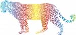 Abstract Rainbow Leopard Stock Photo