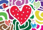 Valentine Flower Heart Background Stock Photo