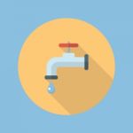 Water Tap Flat Icon Stock Photo