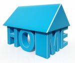 House Word Icon Showing House For Sale Stock Photo