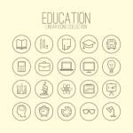 Education Linear Icons Stock Photo
