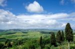 Countryside Of Val D'orcia Tuscany Stock Photo