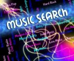 Music Search Means Melodies Exploration And Acoustic Stock Photo