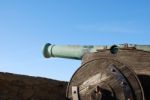Antique Cannon Weapon (sky Background) Stock Photo
