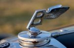 Close-up Modern Bentley Badge Stock Photo