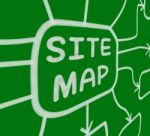Site Map Diagram Means Layout Of Website Pages Stock Photo
