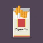 Cigarettes Pack In Flat Style Stock Photo