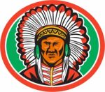 Native American Indian Chief Headdress Stock Photo