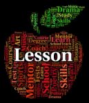 Lesson Word Meaning Lectures Seminar And Text Stock Photo