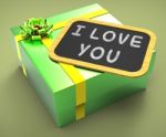 I Love You Present Means Special Dates And Romantic Dinners Stock Photo