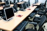 Computer Classroom Stock Photo