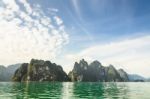 Beautiful Island And Green Lake ( Guilin Of Thailand ) Stock Photo