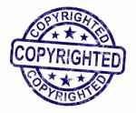 Copyrighted Stamp Stock Photo
