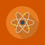 Education Flat Icon. Atom Stock Photo